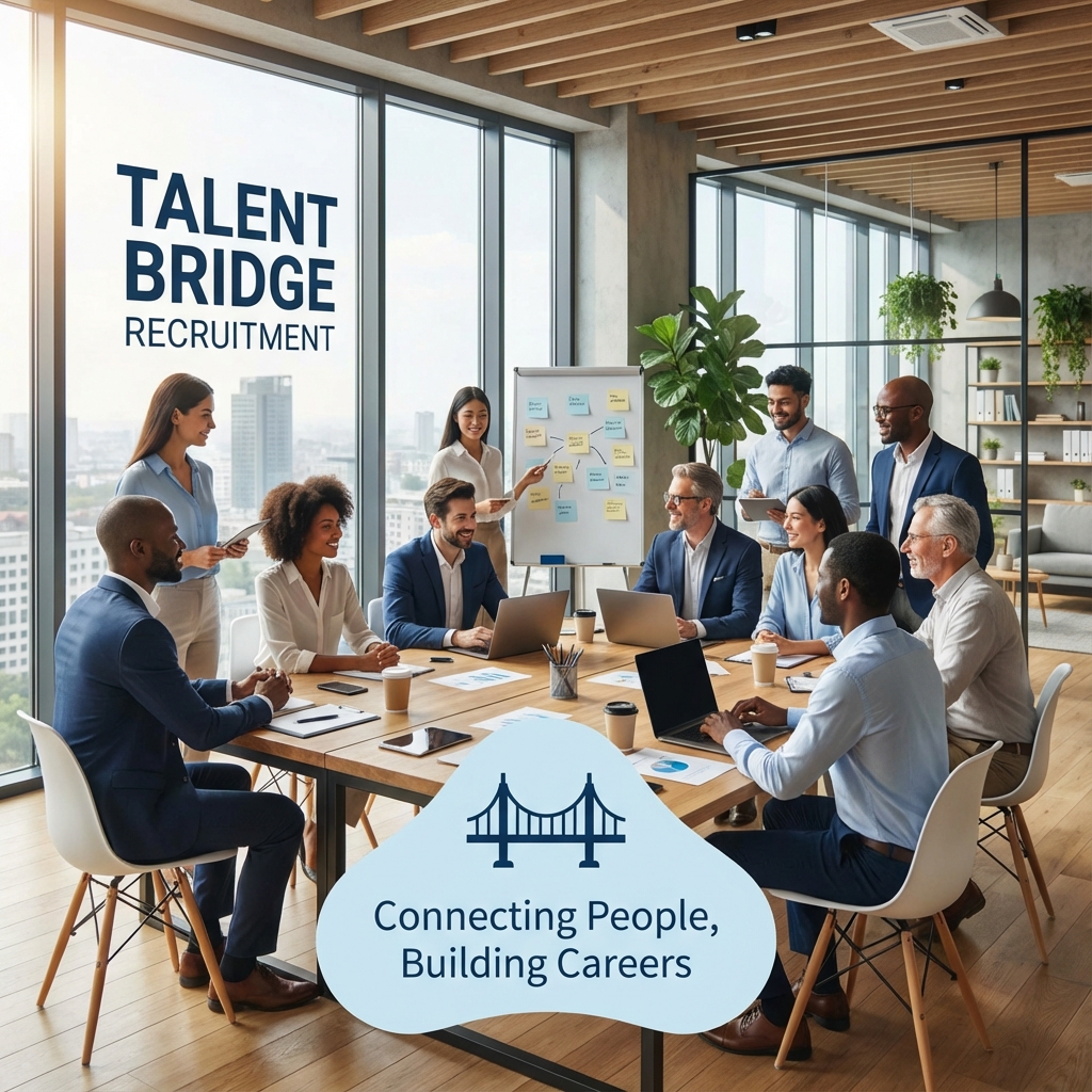 Diverse team collaborating in a modern office